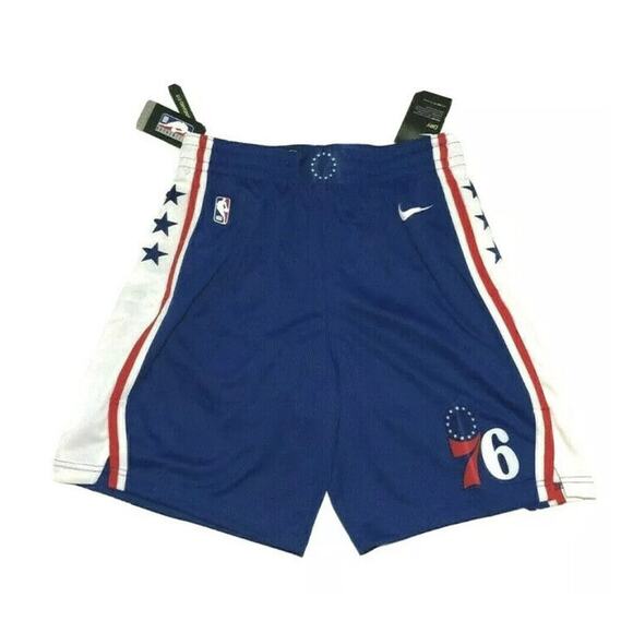 Nike Philadelphia 76ers Icon Edition Sz S Mens Shorts Rush Blue CD0485-495 - Picture 4 of 11